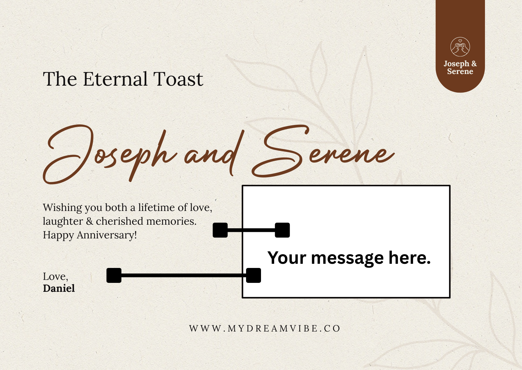 [COUPLE ANNIVERSARY GIFT SET] : The Eternal Toast - Printed Frosted Stemless Wine Glass